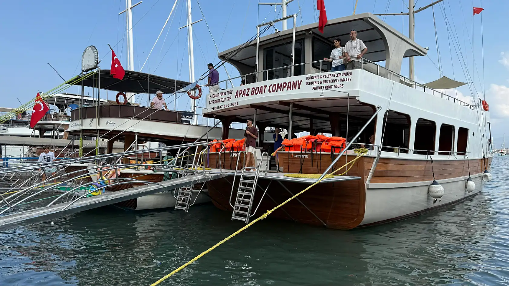 Fethiye Kordon'da Tekne Turlarında Sabah Yoğunluğu