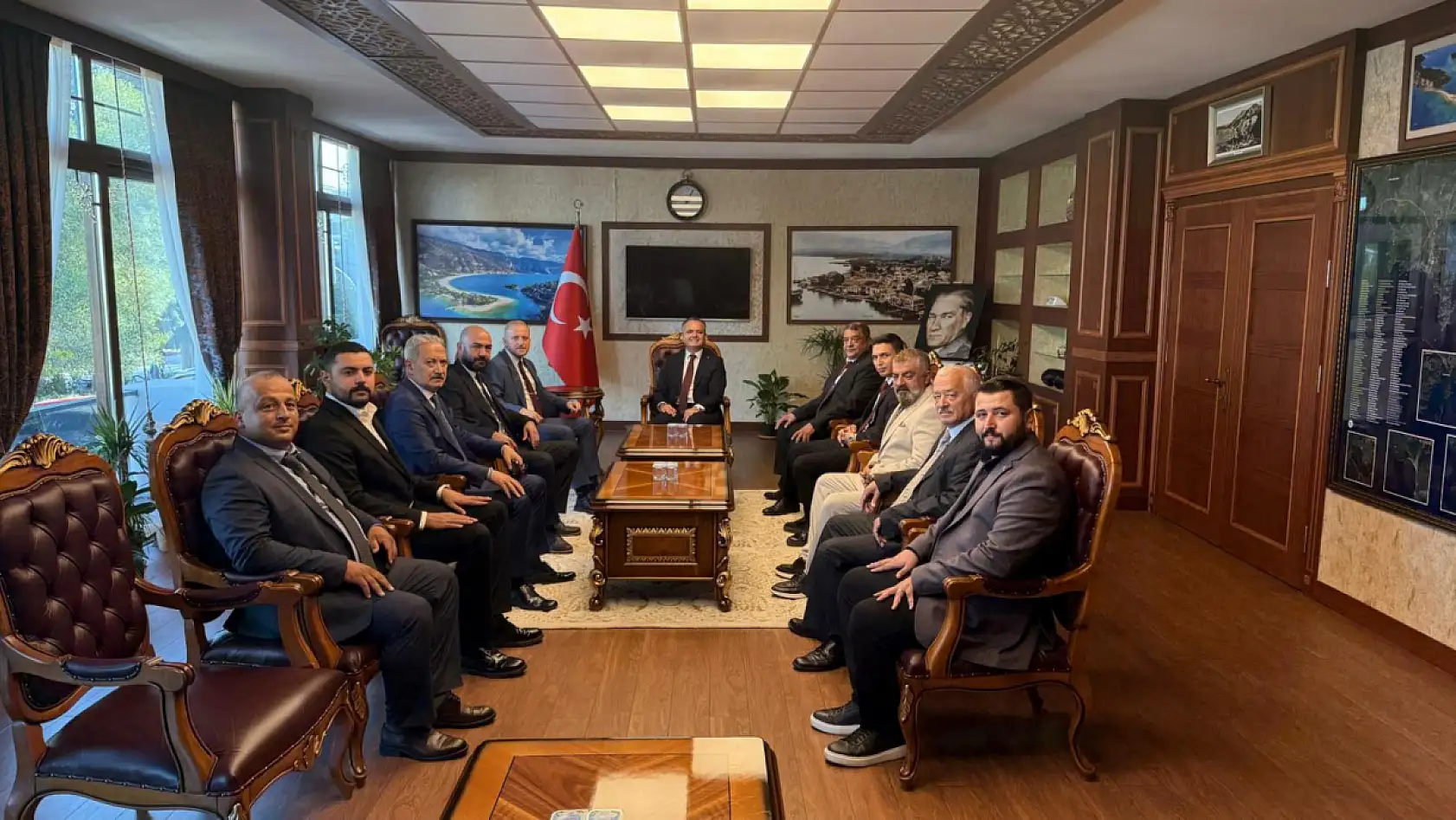 MHP İl Başkanı Demirel, Fethiye Kaymakamı Akkaya'yı Ziyaret Etti