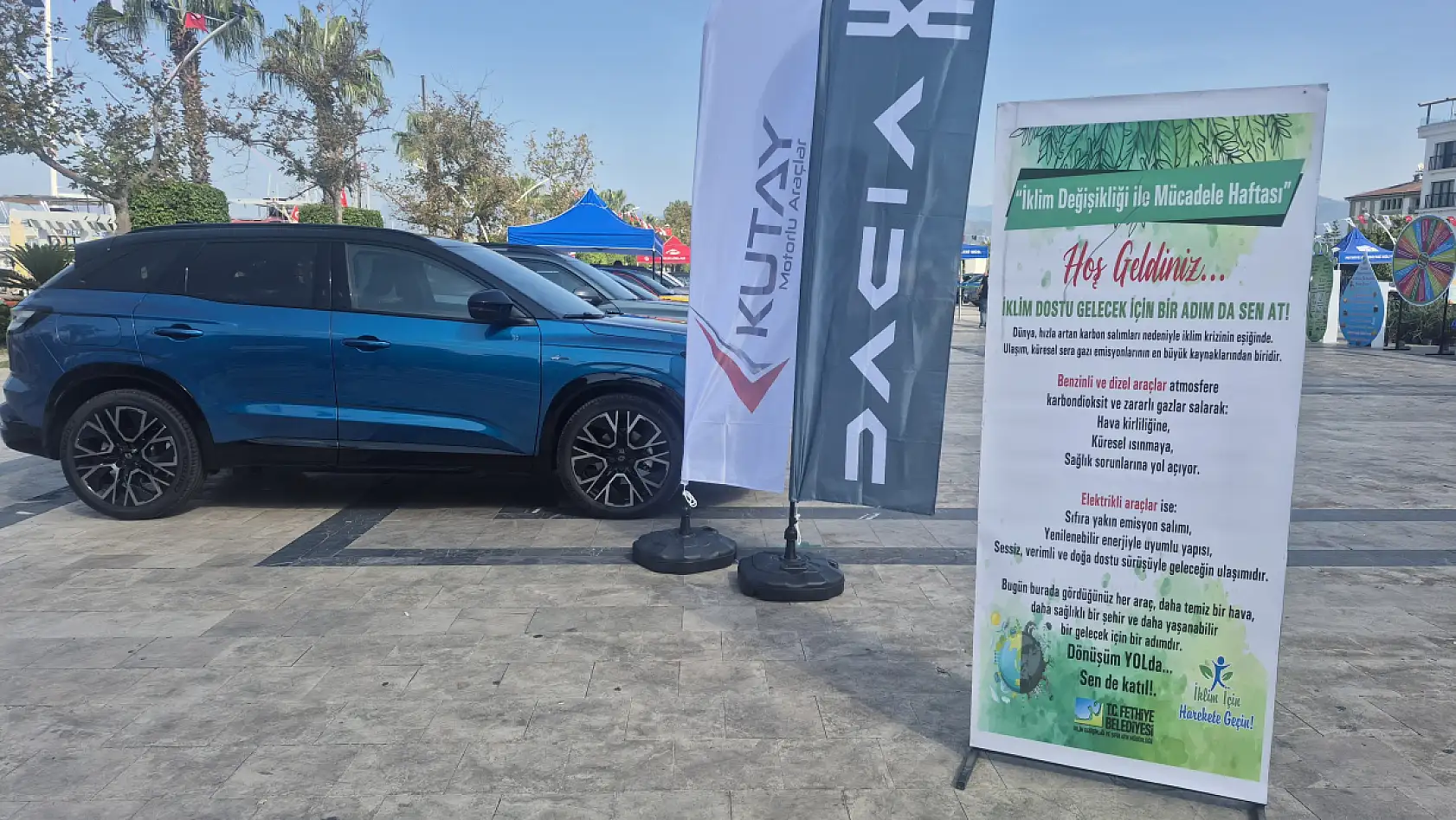 Fethiye'de İklim Değişikliği ile Mücadele Günleri kapsamında çevreci araçlar tanıtıldı