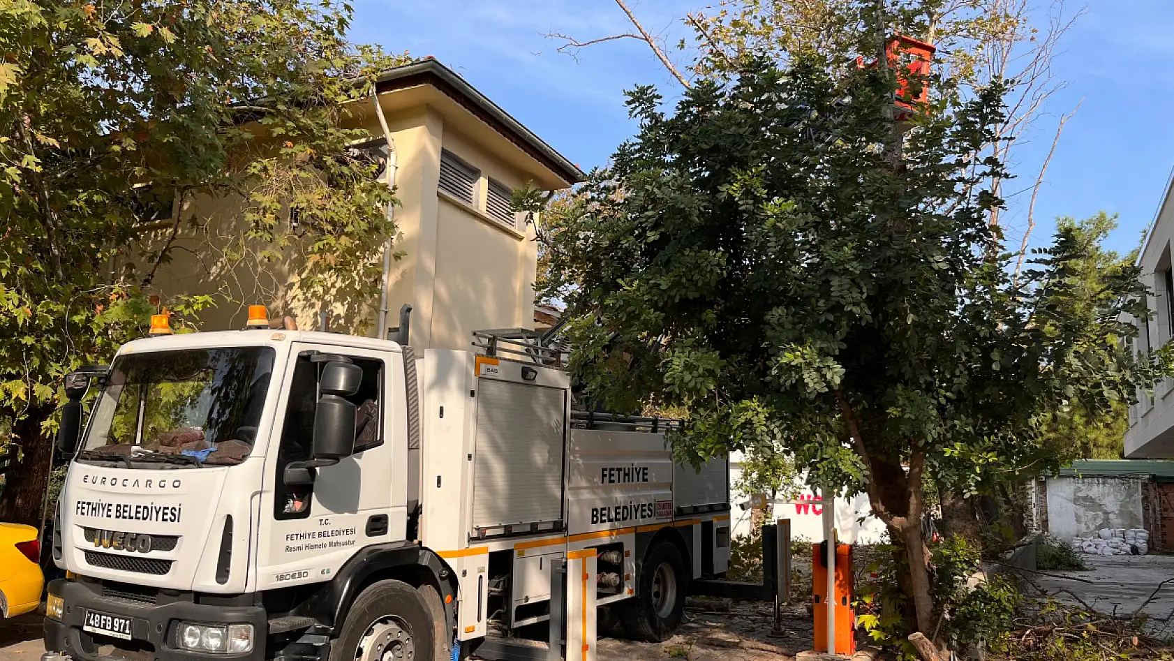 Fethiye Belediyesi Ağaç Budama Çalışmalarına Başladı
