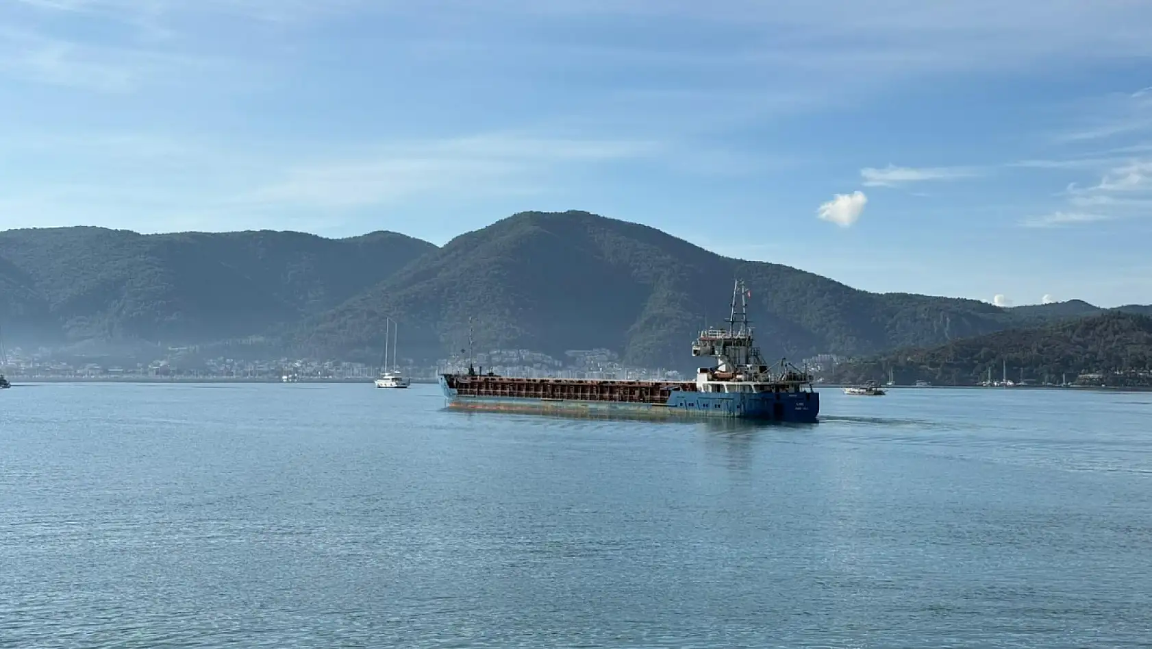 88 Metre Uzunluğundaki AJOS Kargo Gemisi, Fethiye'de