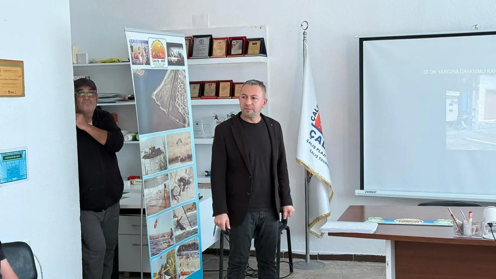 Fethiye'de Çalış-Der'den otelcilere yangın güvenliği bilgilendirmesi