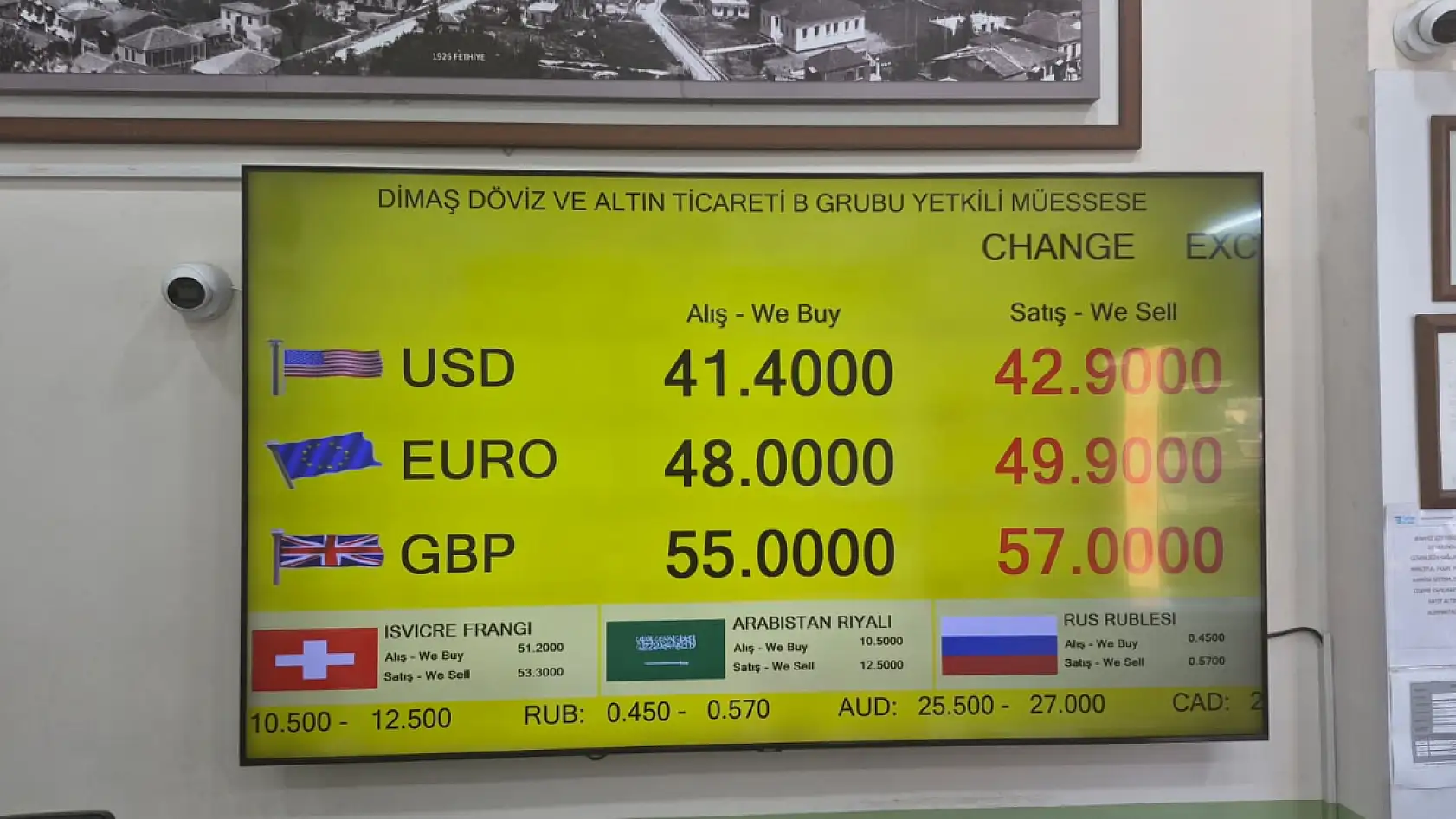 Fethiye Tufanlar Döviz Bürosu, 'Euro ve sterlin yükselişte, dolar sabit'