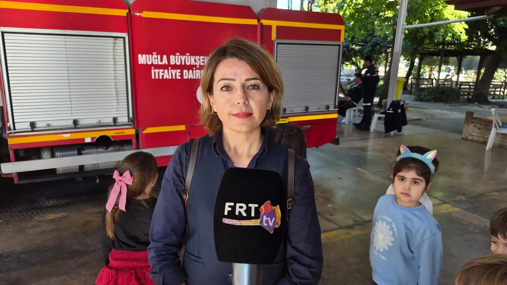 Fethiye'de minik öğrencilerden itfaiyeye anlamlı ziyaret