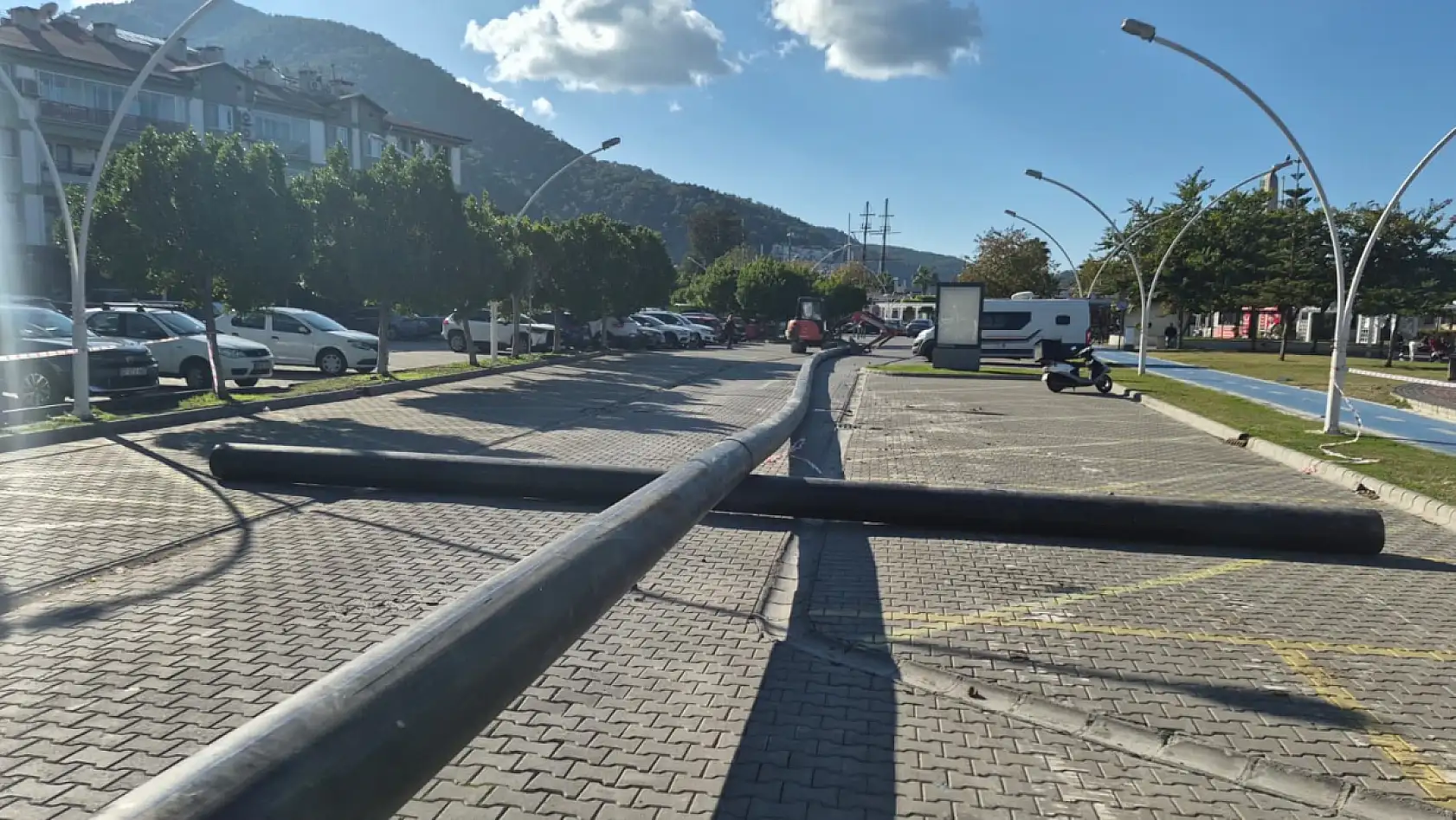 Fethiye'de su birikintilerine çözüm: Basınçlı tahliye hattı yer altına döşeniyor