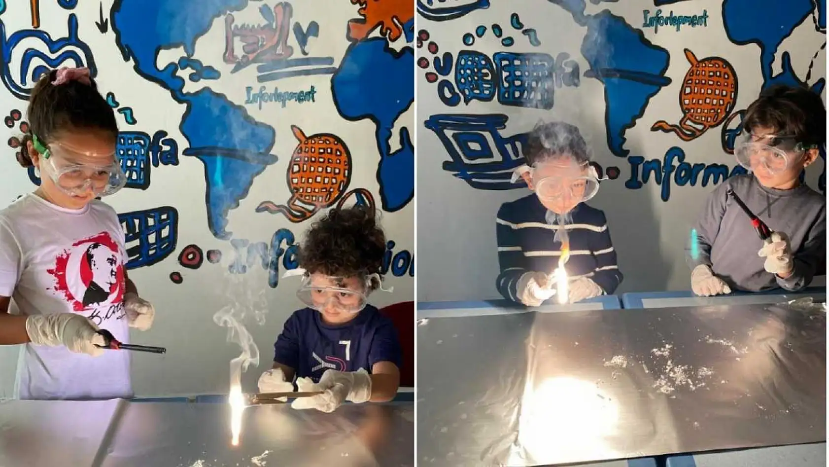 Muğla Gençlik Merkezi Fen Bilimleri Atölyesi'nde çocuklar eğlenerek öğreniyor