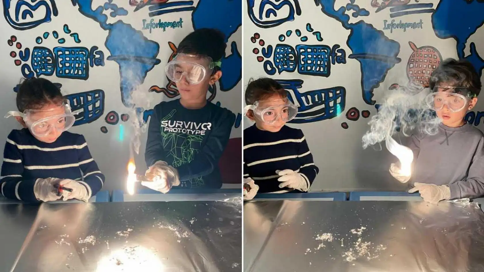 Muğla Gençlik Merkezi Fen Bilimleri Atölyesi'nde çocuklar eğlenerek öğreniyor