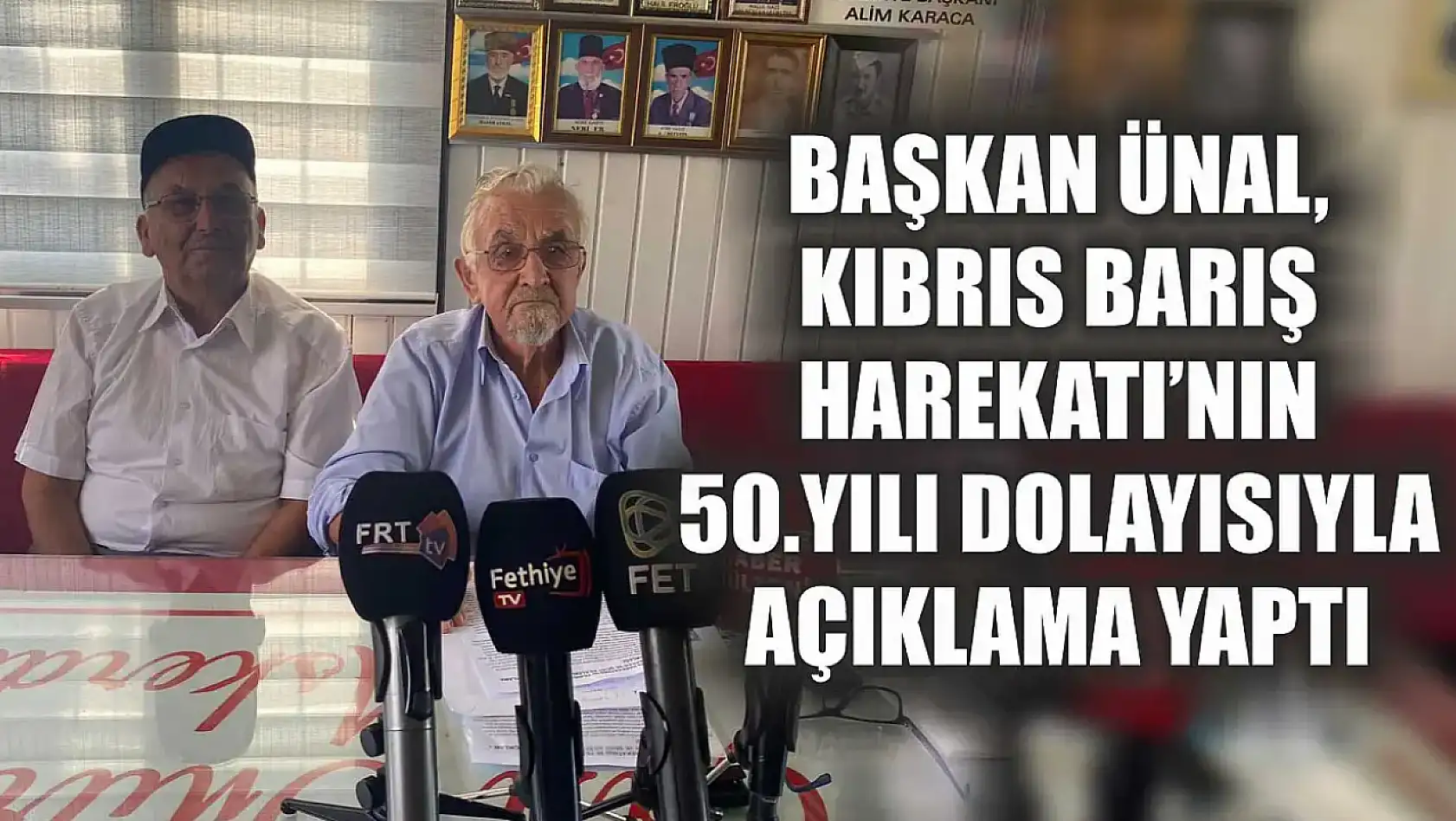 Başkan Ünal, Kıbrıs Barış Harekatı'nın 50.Yılı Dolayısıyla Açıklama Yaptı