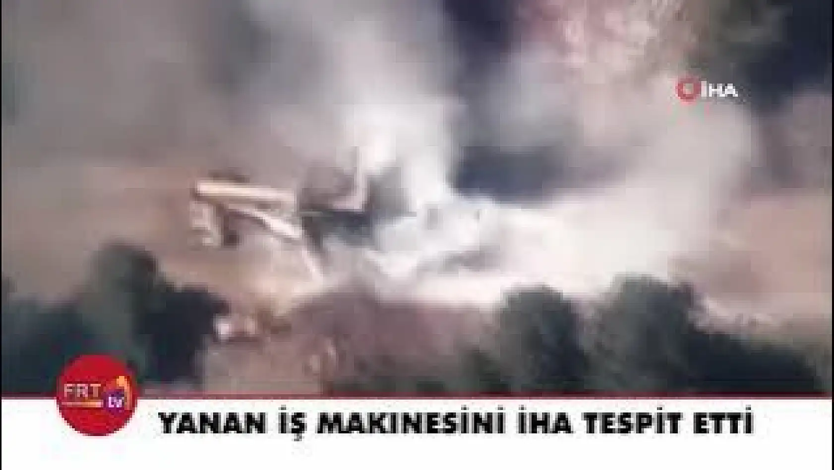 Çalışma Sırasında İş Makinesi Alevlere Teslim Oldu