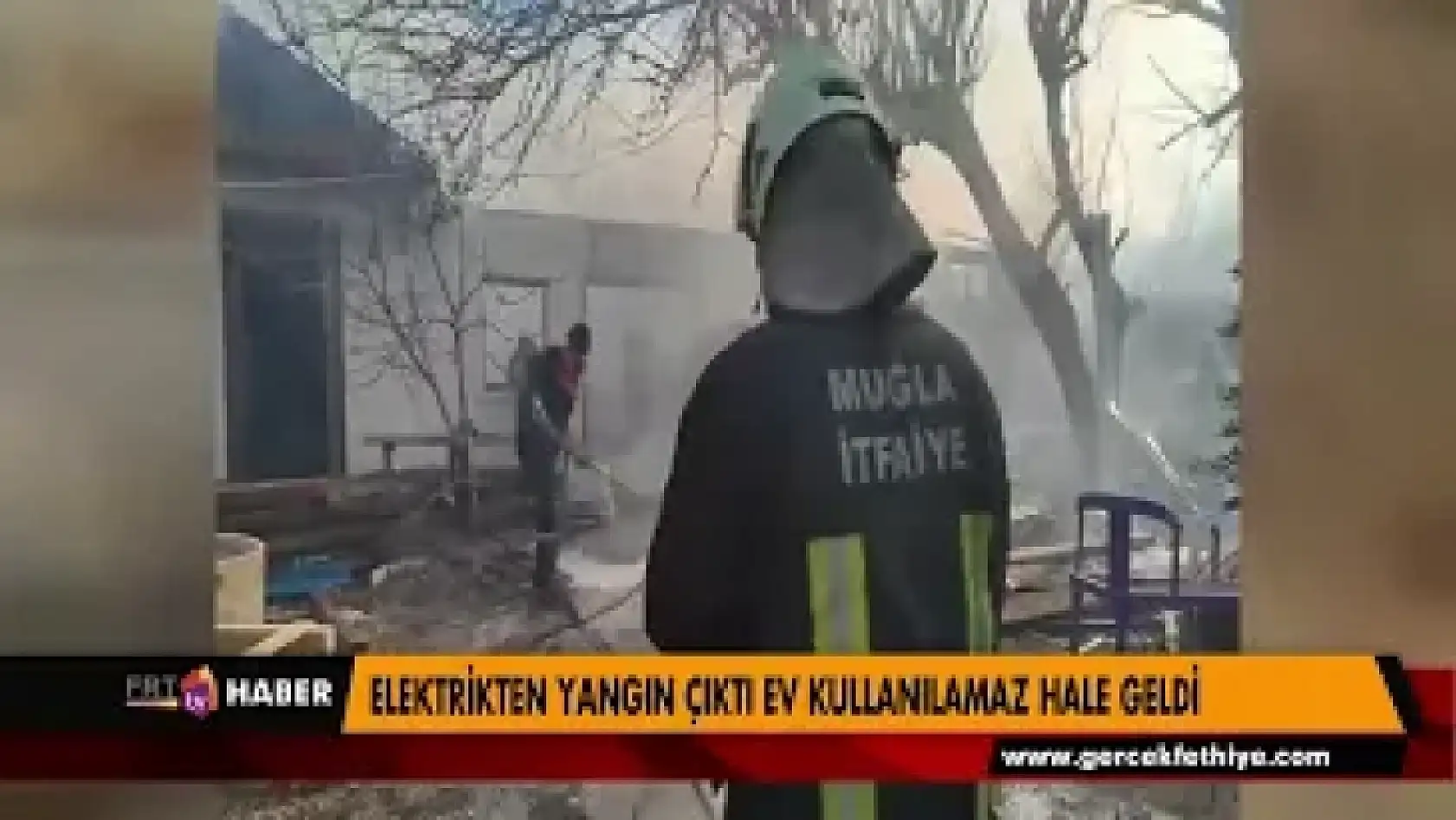 ELEKTRİKTEN YANGIN ÇIKTI EV KULLANILAMAZ HALE GELDİ