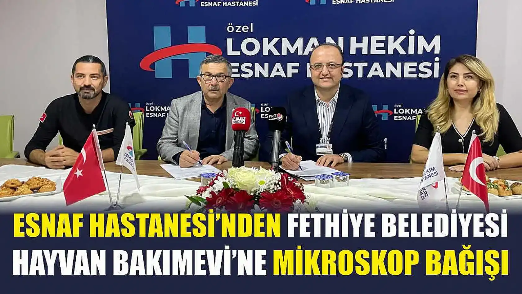 Esnaf Hastanesi'nden Fethiye Belediyesi Hayvan Bakımevi'ne Mikroskop Bağışı