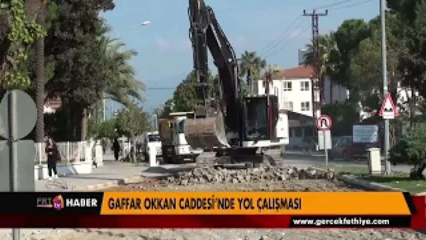 GAFFAR OKKAN CADDESİ'NDE YOL ÇALIŞMASI