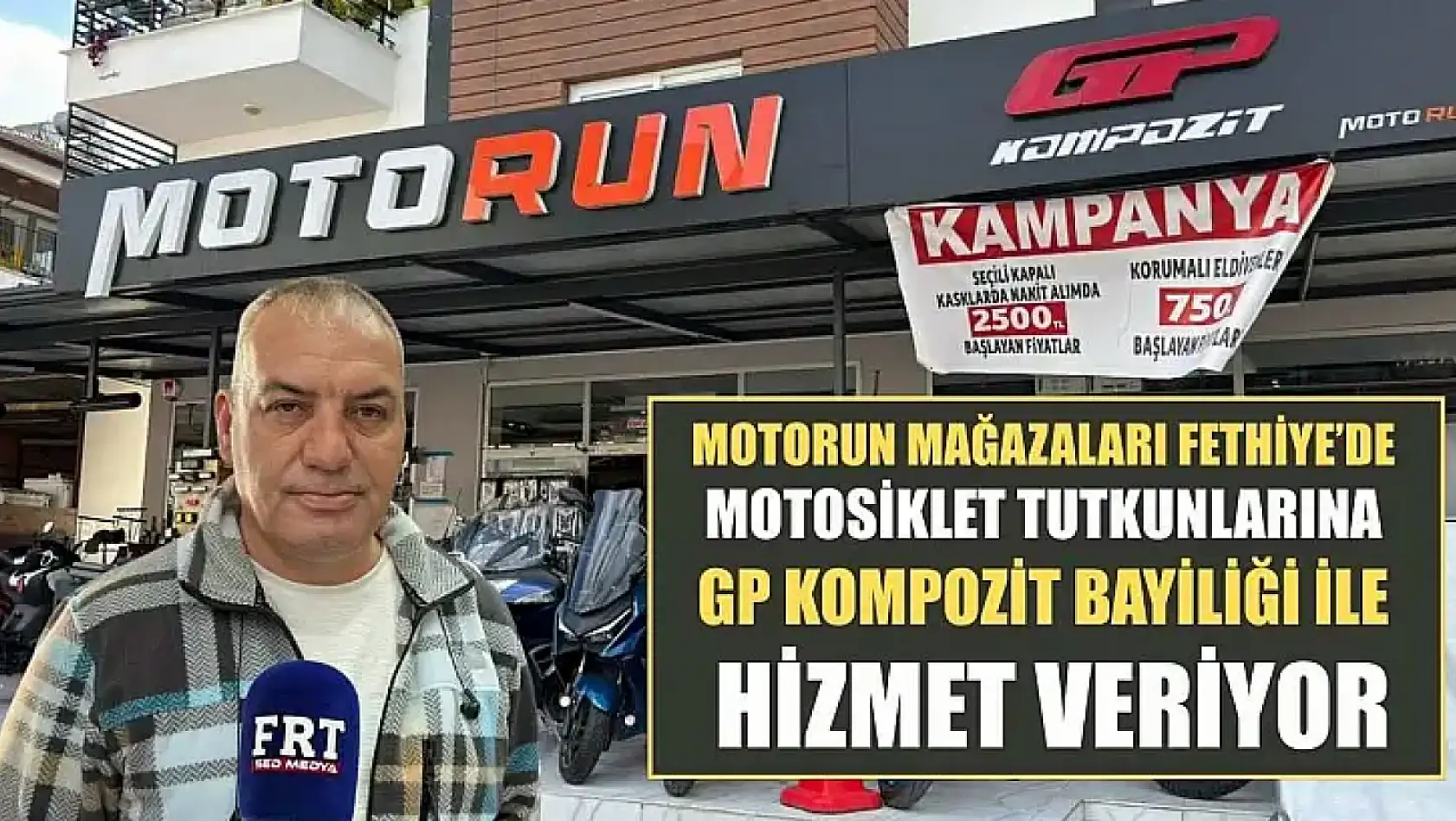 Motorun Mağazaları Fethiye'de motosiklet tutkunlarına GP Kompozit Bayiliği ile hizmet veriyor
