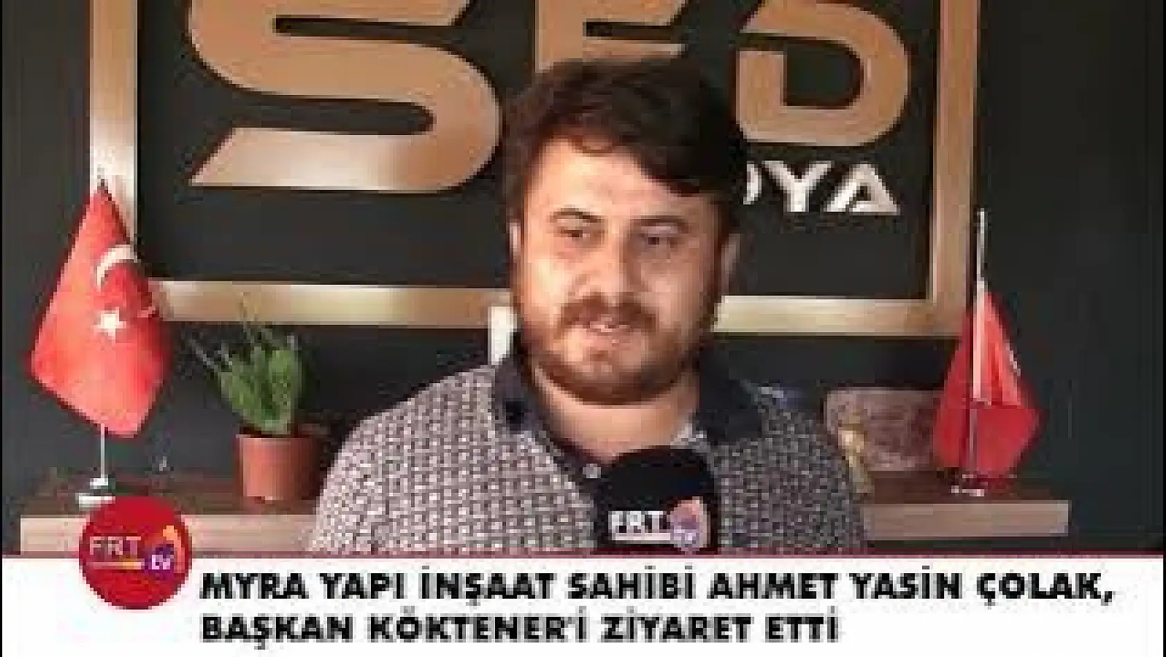 Myra Yapı İnşaat sahibi Ahmet Yasin Çolak, Başkan Köktener'i ziyaret etti