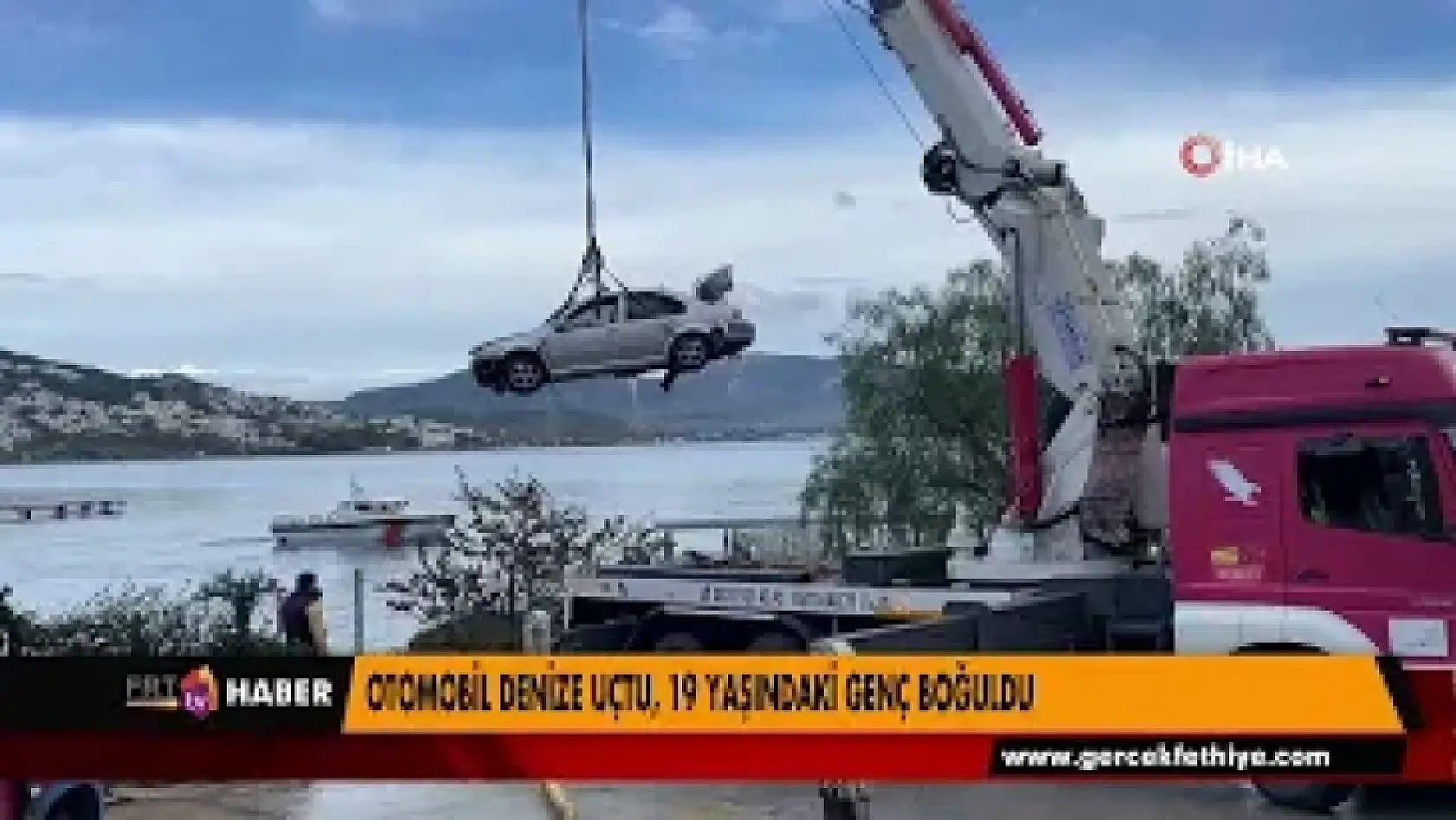 OTOMOBİL DENİZE UÇTU, 19 YAŞINDAKİ GENÇ BOĞULDU