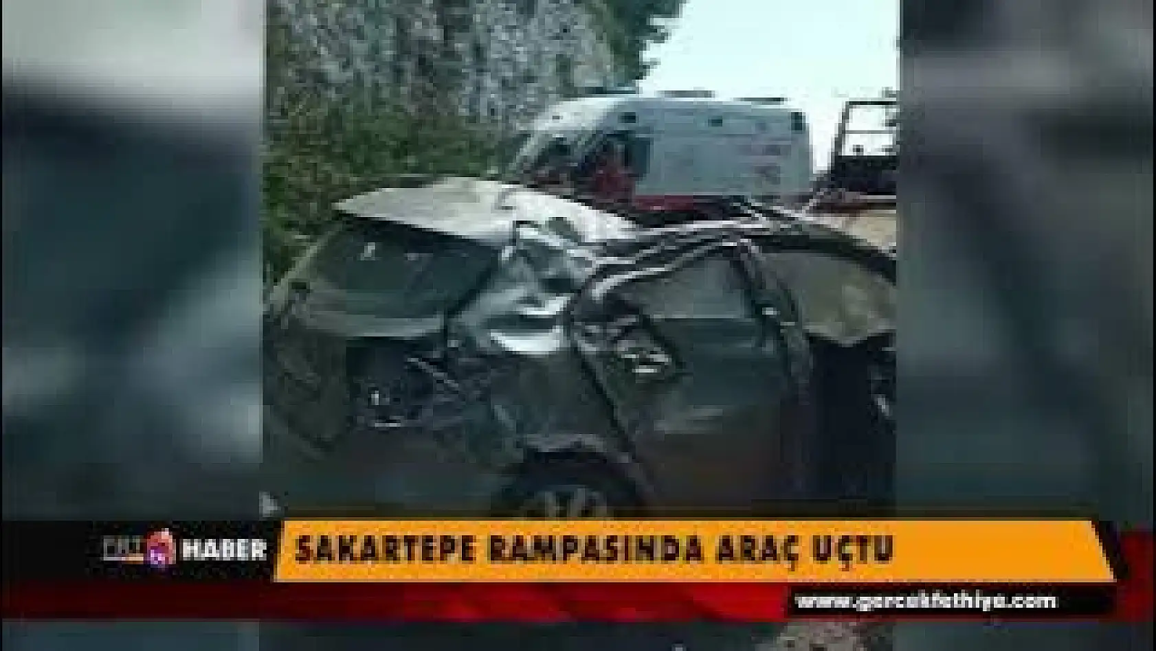 Sakartepe Rampasında Araç Uçtu
