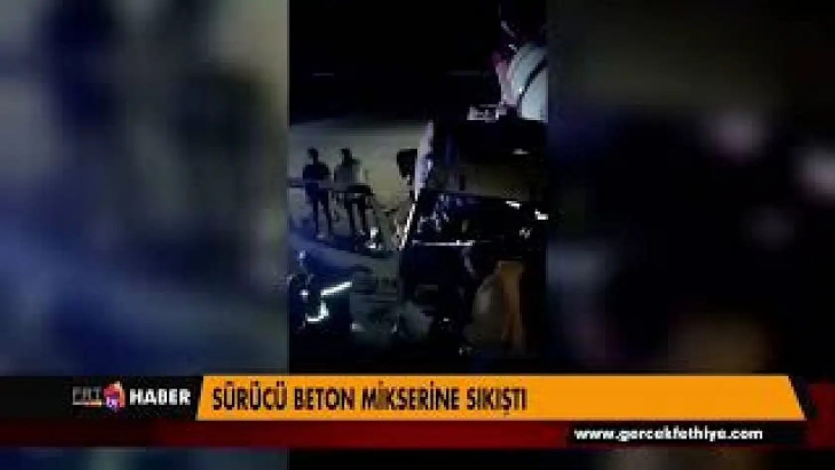 SÜRÜCÜ BETON MİKSERİNE SIKIŞTI