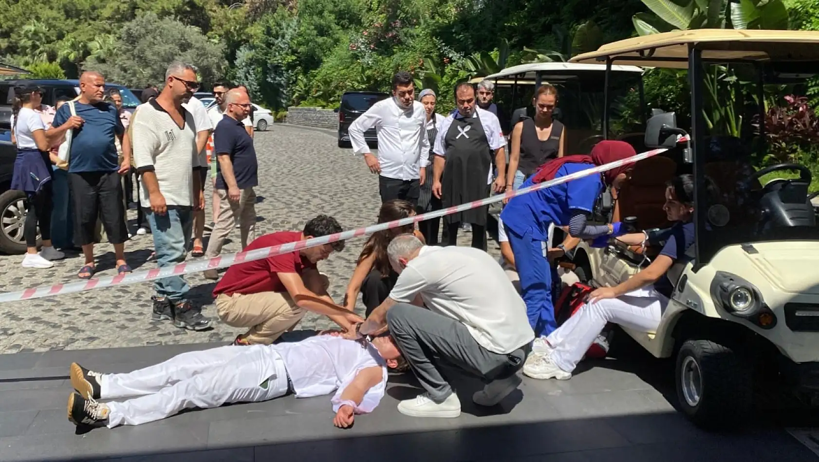 Bodrum'da otelde yapılan yangın tatbikatı nefesleri kesti