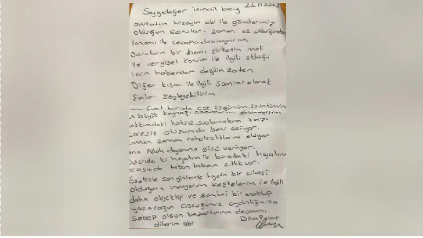 Dilan Polat Cezaevinden Mektup Gönderdi! 