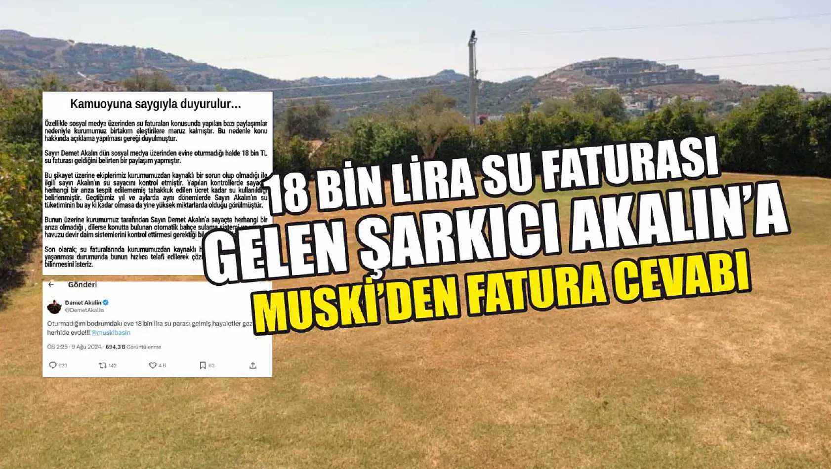 18 bin lira su faturası gelen şarkıcı Akalın'a MUSKİ'den fatura cevabı