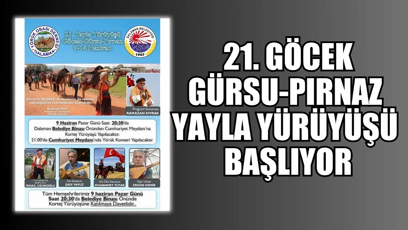 21. Göcek-Gürsu-Pırnaz Yayla Yürüyüşü başlıyor