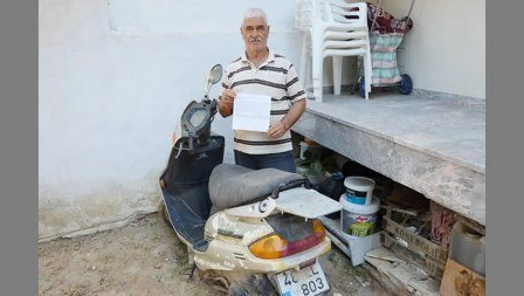 Ceza makbuzunu görünce şok oldu