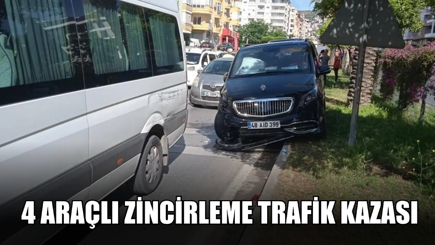 4 araçlı zincirleme trafik kazası