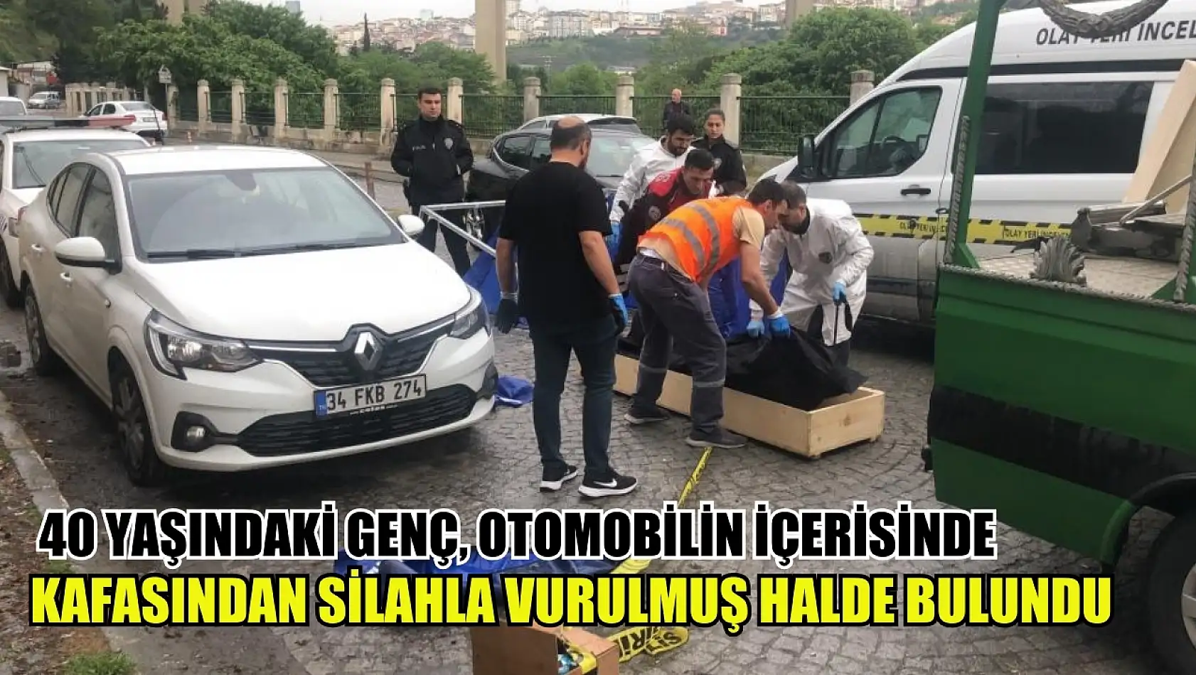 40 yaşındaki genç, otomobilin içerisinde kafasından silahla vurulmuş halde bulundu