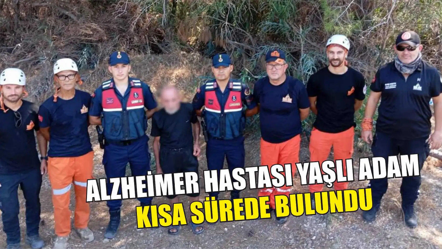 Alzheimer hastası yaşlı adam kısa sürede bulundu