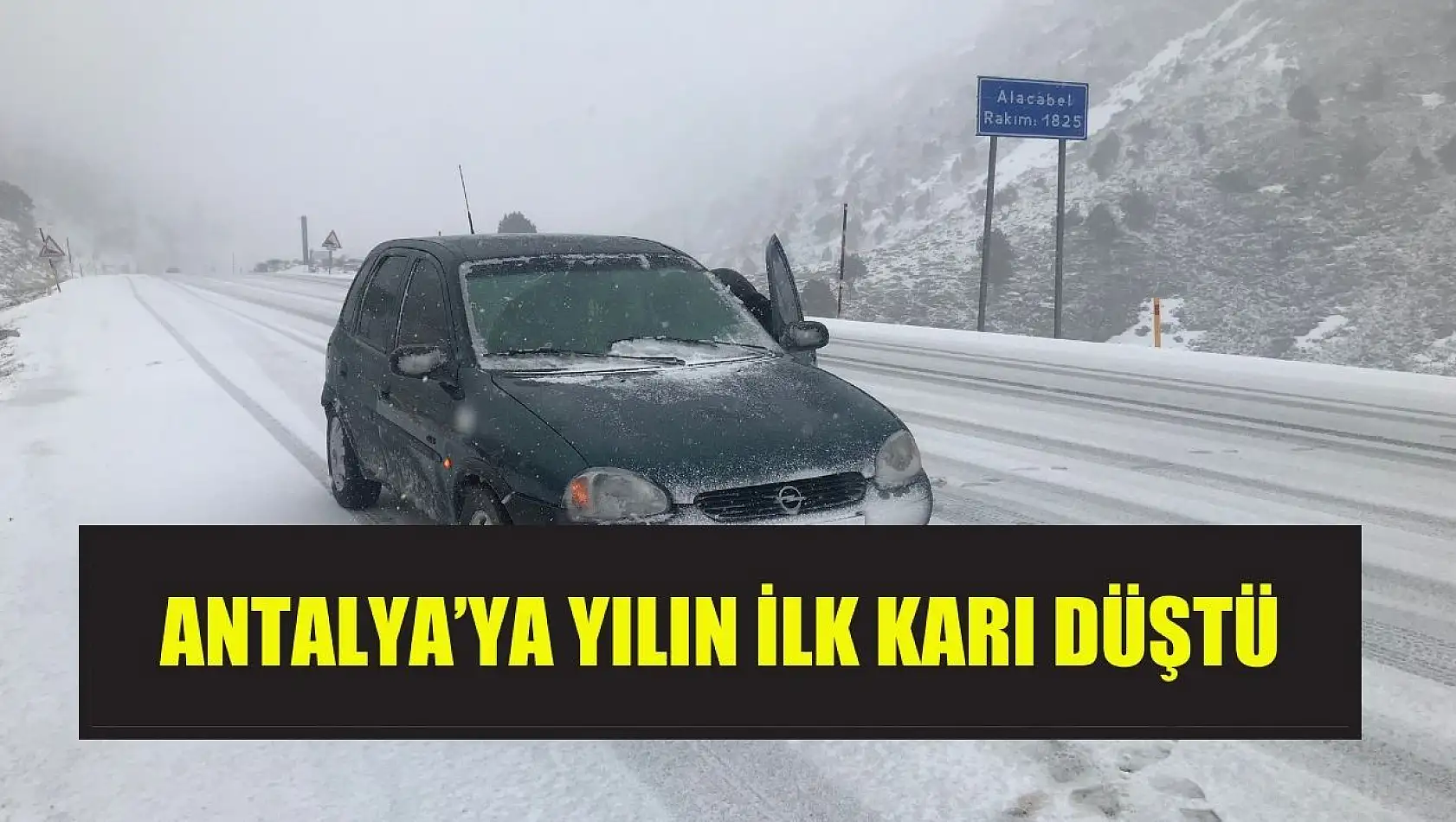 Antalya'ya yılın ilk karı düştü