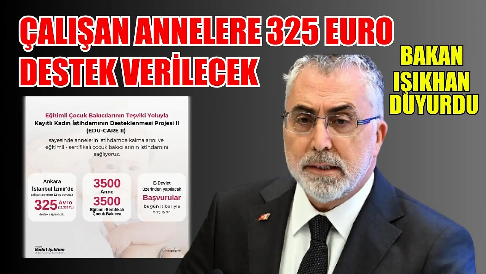 Bakan Işıkhan duyurdu: Çalışan annelere 325 euro destek verilecek