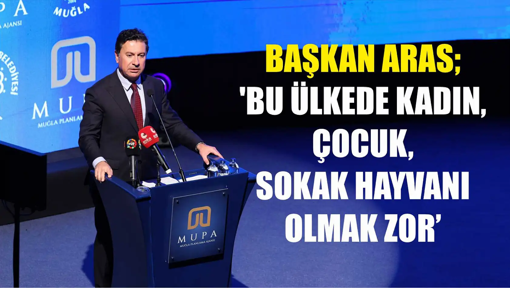 Başkan Aras 'Bu ülkede kadın, çocuk, sokak hayvanı olmak zor'