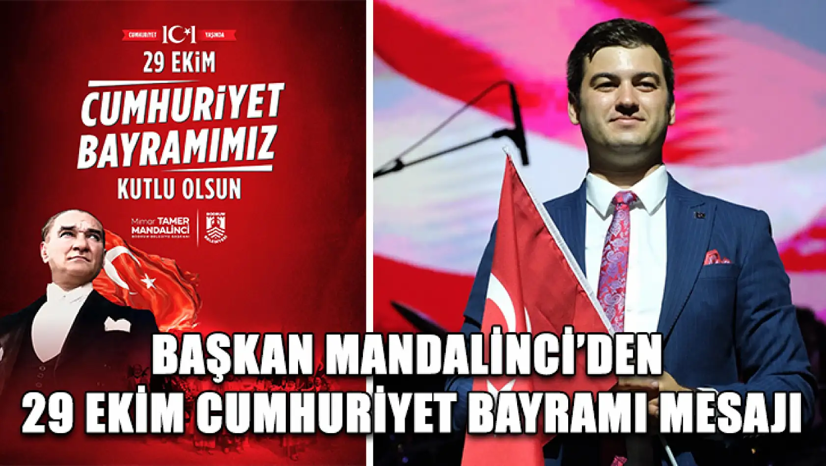 Başkan Mandalinci'den 29 Ekim Cumhuriyet Bayramı mesajı