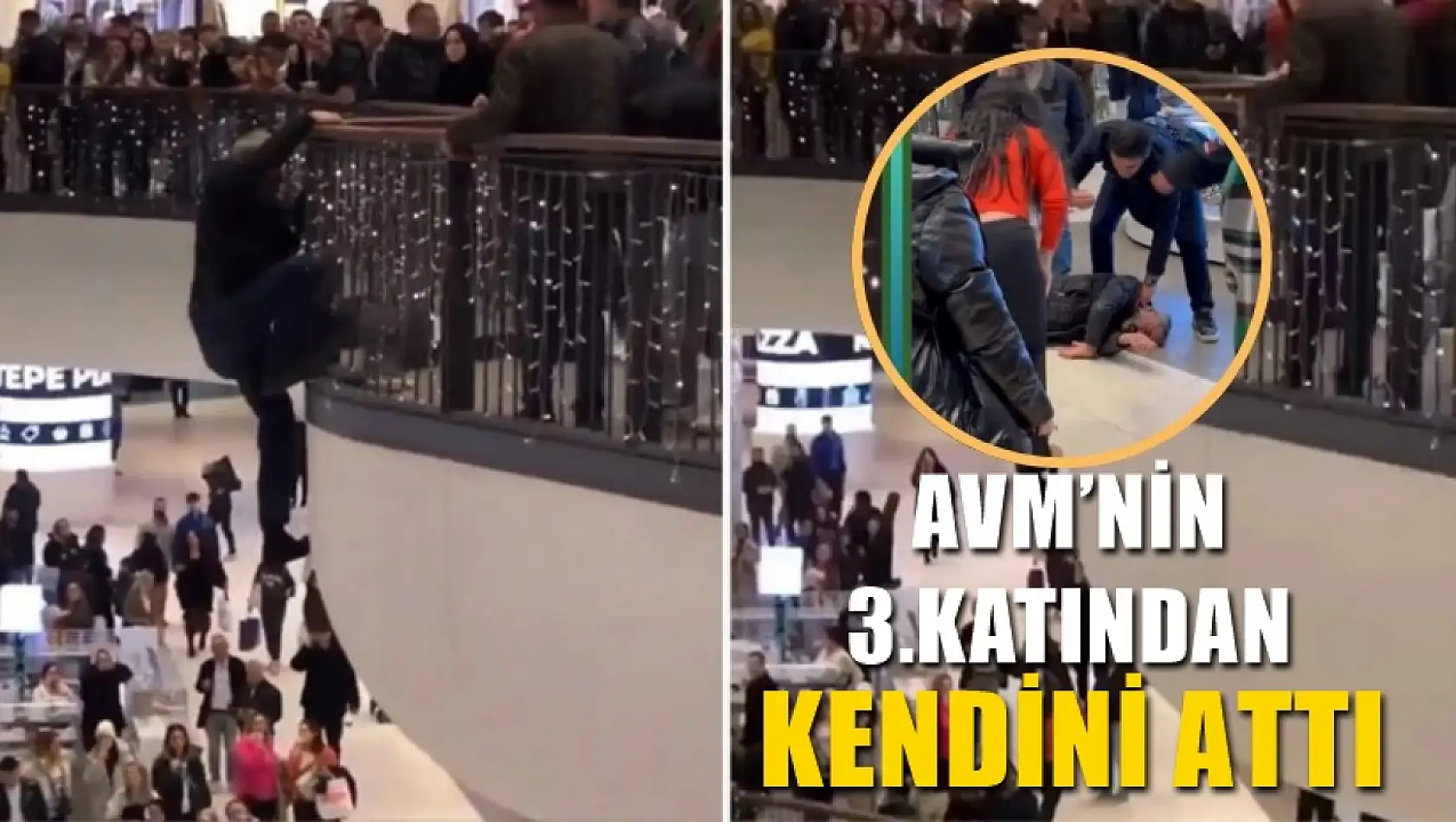 Borcum var diyerek AVM'nin 3.katından kendini attı