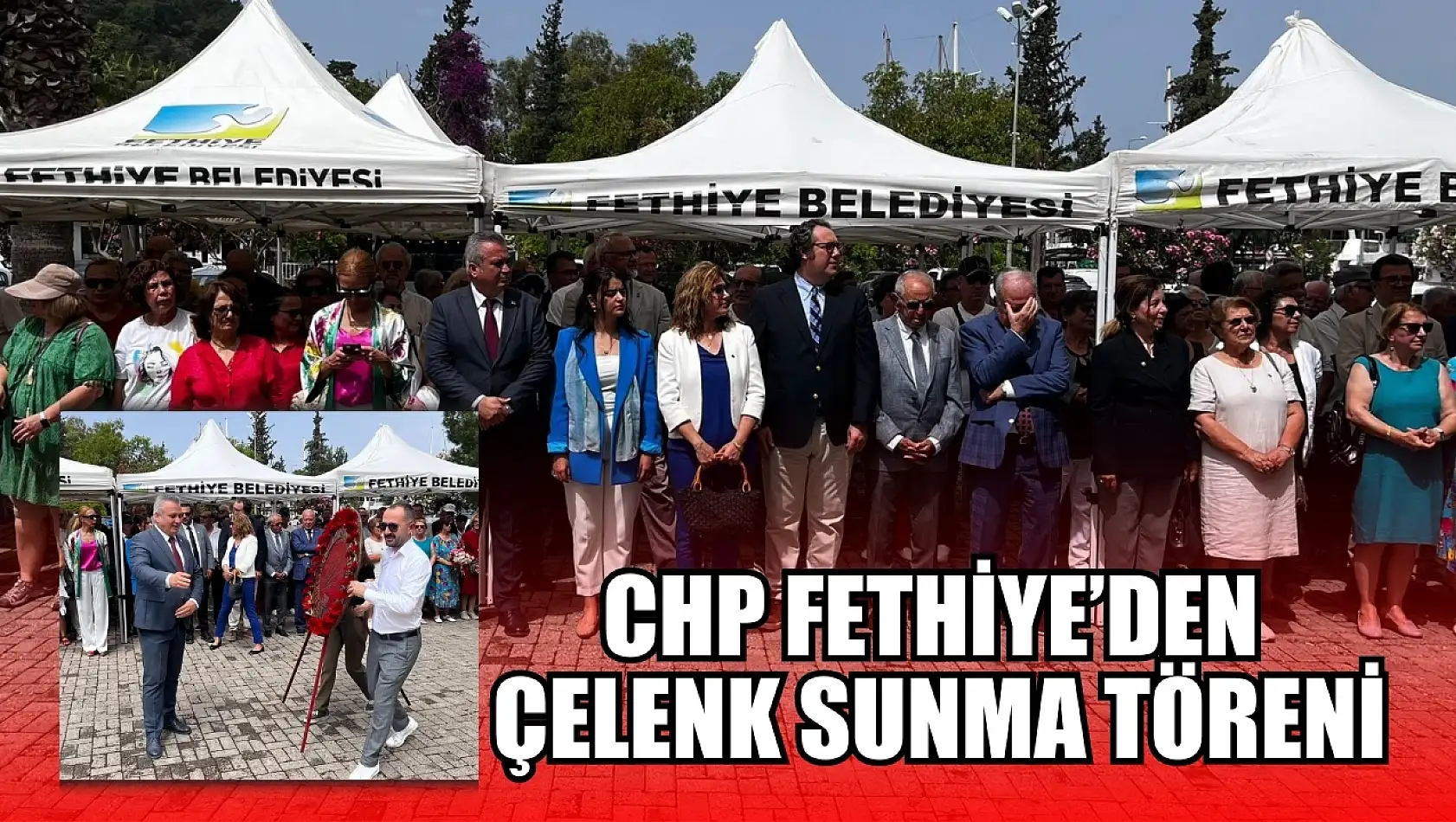 CHP Fethiye'den çelenk sunma töreni