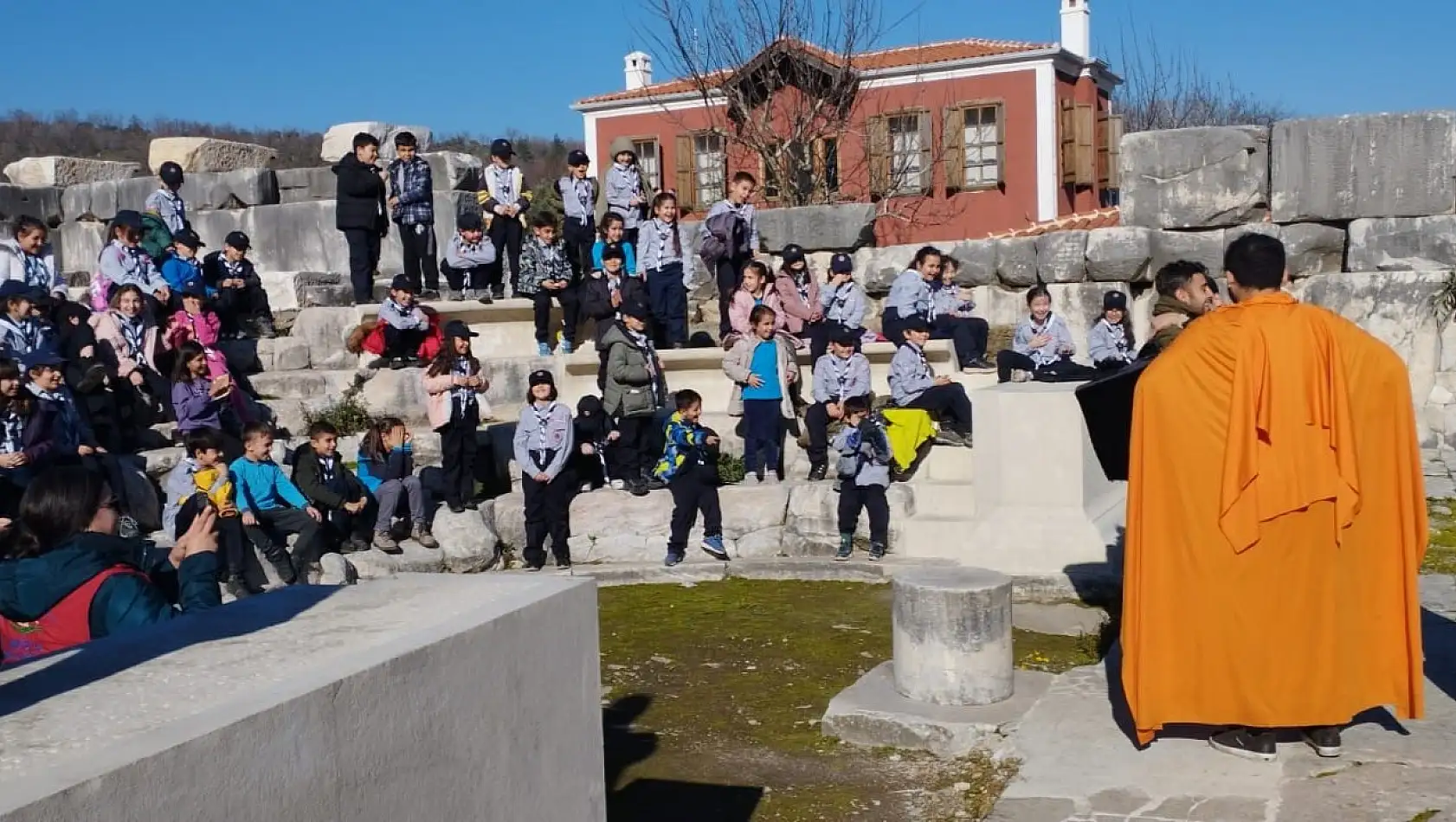 Çocuklarla tarihi alanda tiyatro çalışması