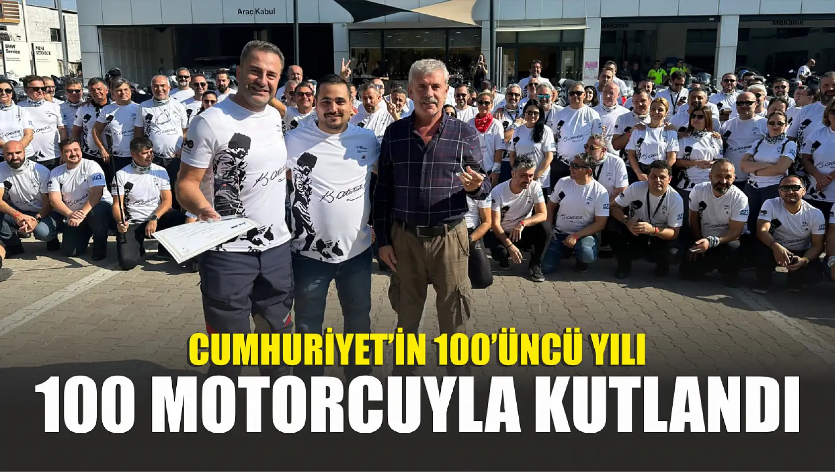 Cumhuriyet'in 100'üncü Yılı 100 Motorcuyla Kutlandı