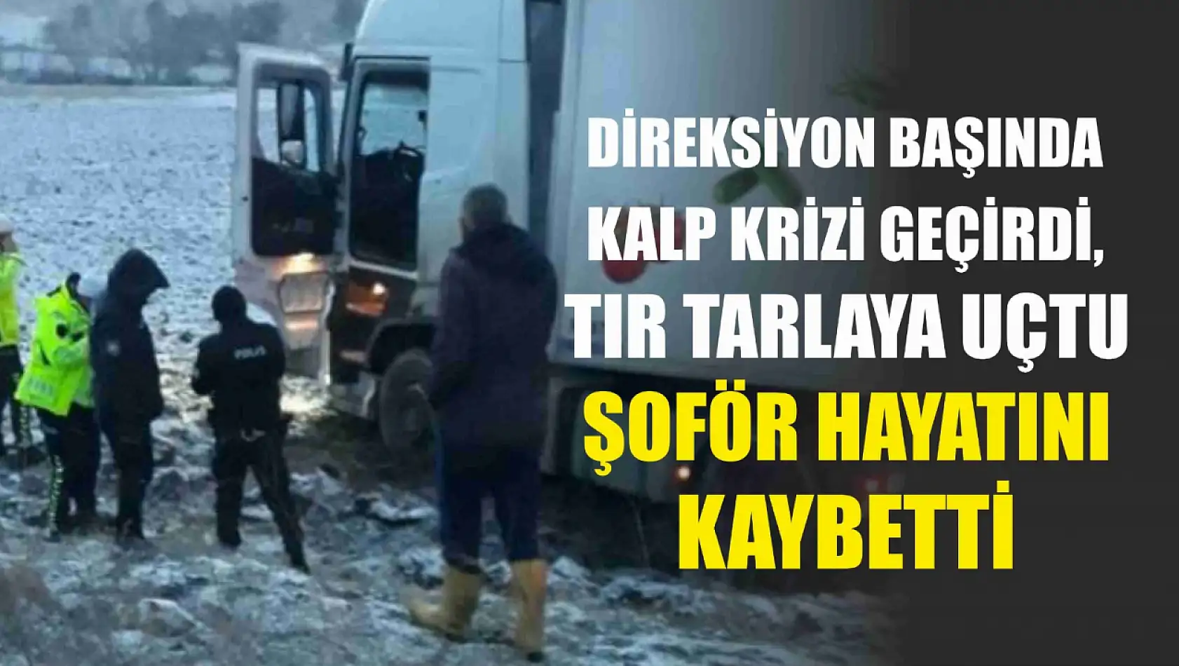 Direksiyon başında kalp krizi geçirdi, tır tarlaya uçtu şoför hayatını kaybetti