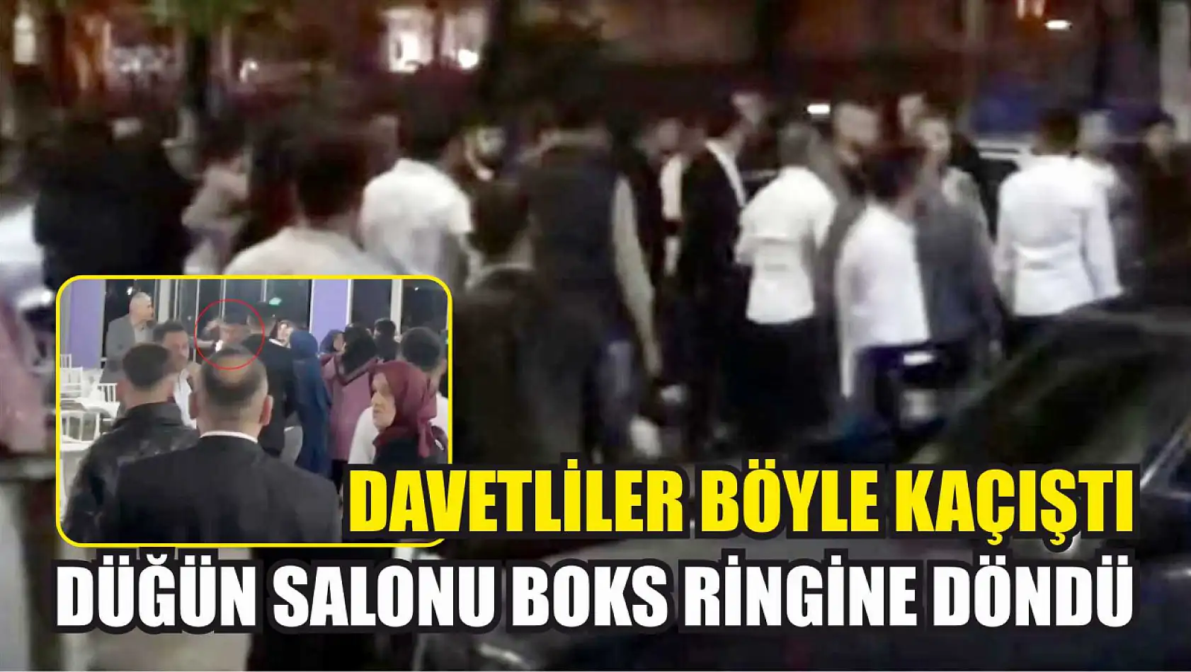 Düğün salonu boks ringine döndü: Davetliler böyle kaçıştı