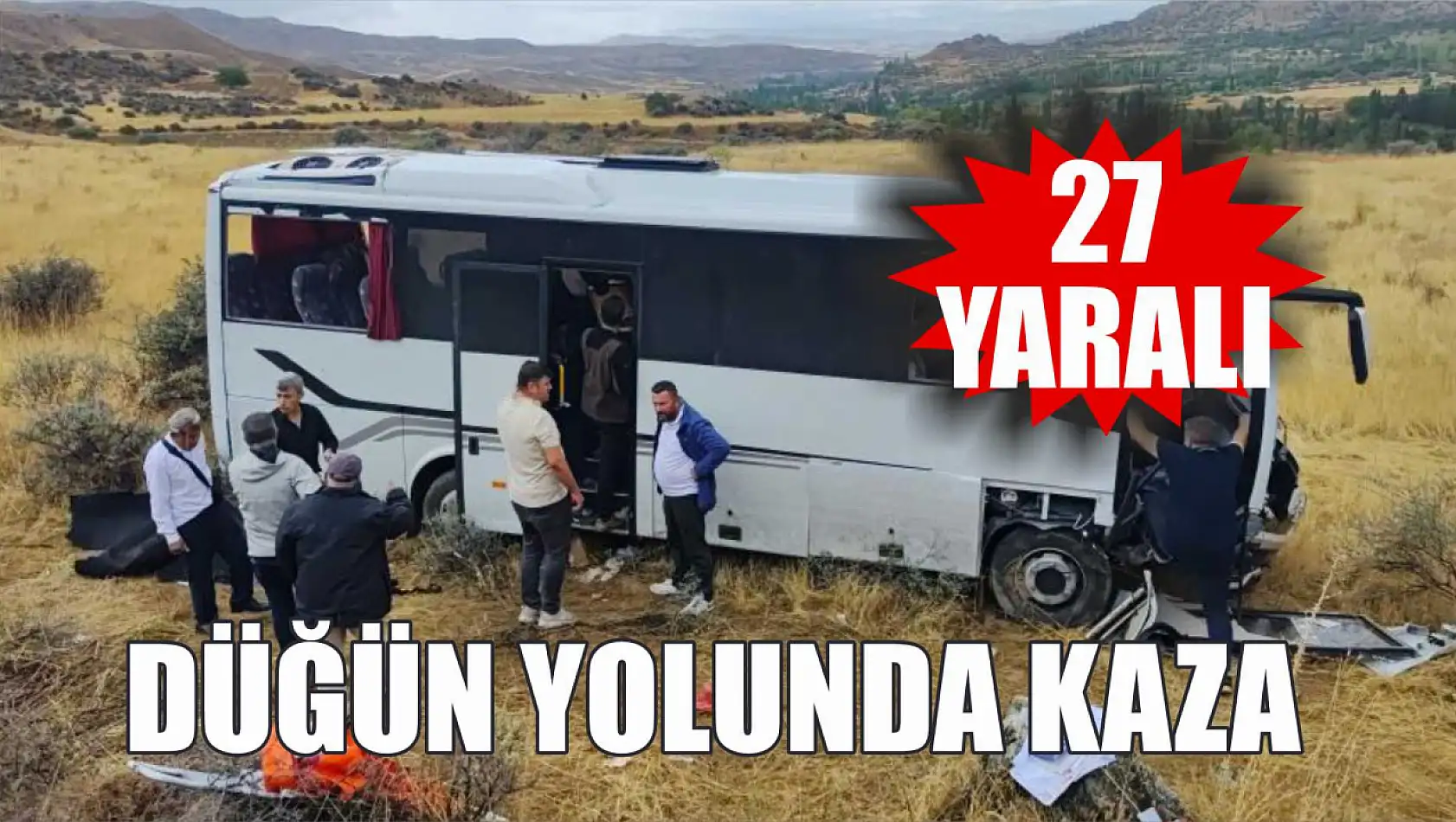 Düğün yolunda kaza: 27 yaralı