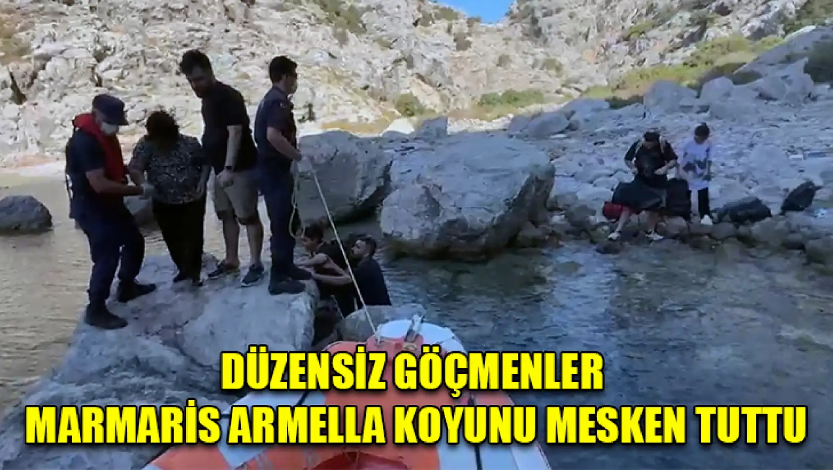 Düzensiz Göçmenler Marmaris Armella Koyunu Mesken Tuttu