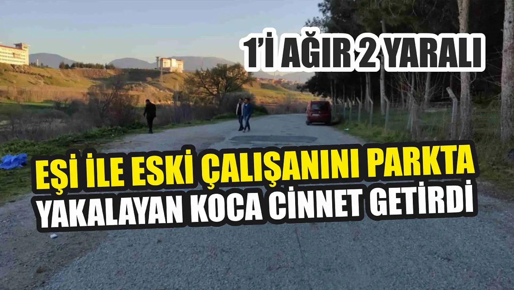 Eşi ile eski çalışanını parkta yakalayan koca cinnet getirdi: 1'i ağır 2 yaralı