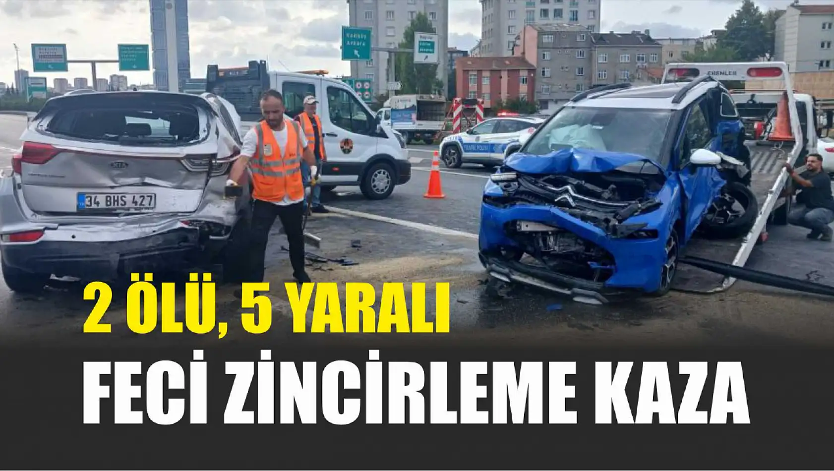 Feci zincirleme kaza: 2 ölü, 5 yaralı