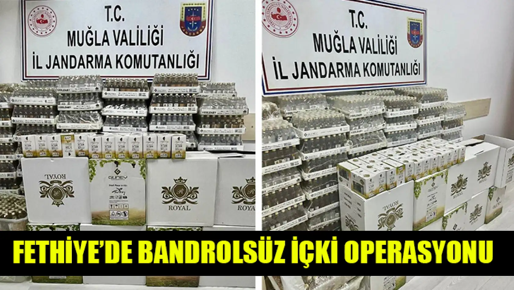 Fethiye'de Bandrolsüz İçki Operasyonu