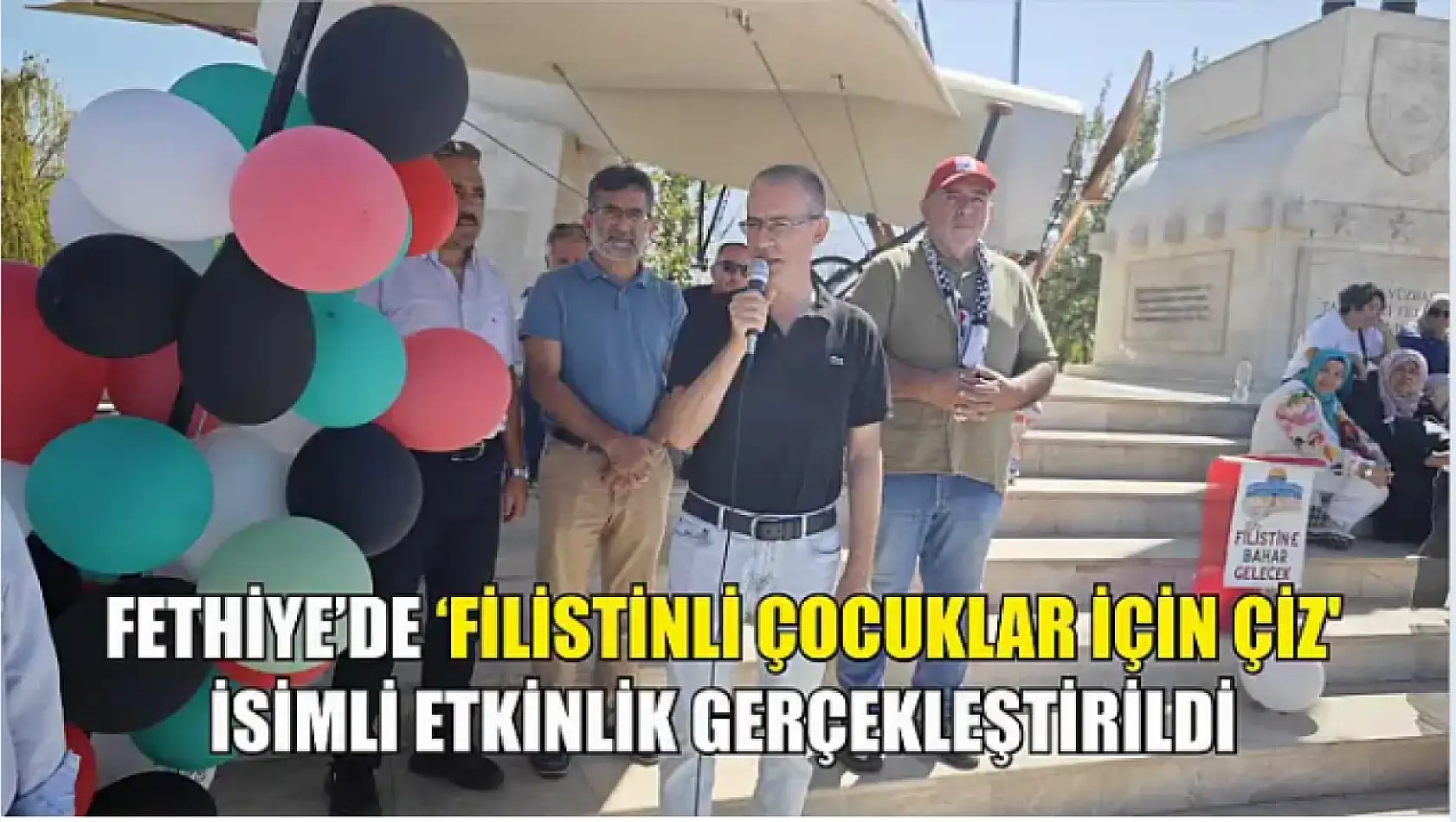 Fethiye'de 'Filistinli çocuklar için çiz' isimli etkinlik gerçekleştirildi