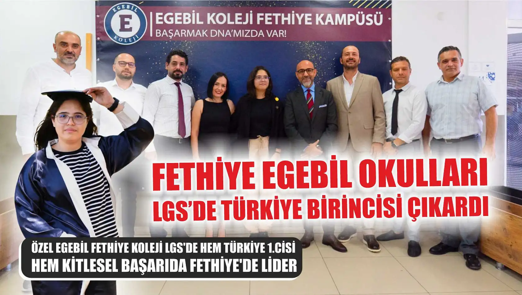 Fethiye EGEBİL Okulları LGS'de Türkiye birincisi çıkardı