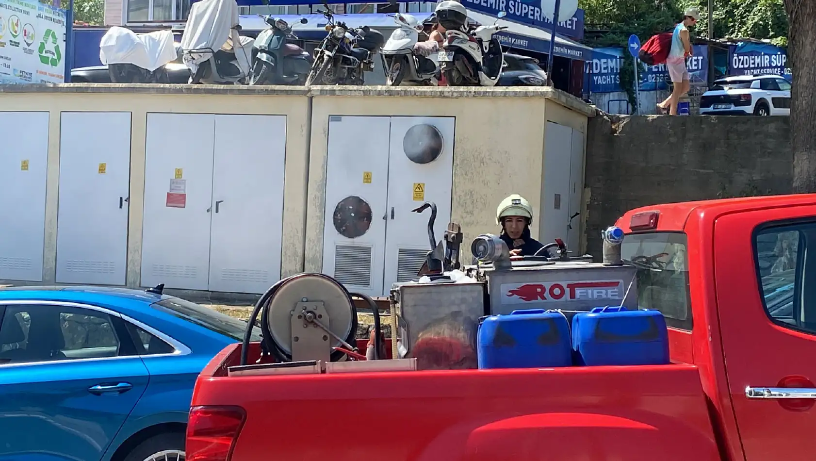 Fethiye'de korkutan trafo yangını