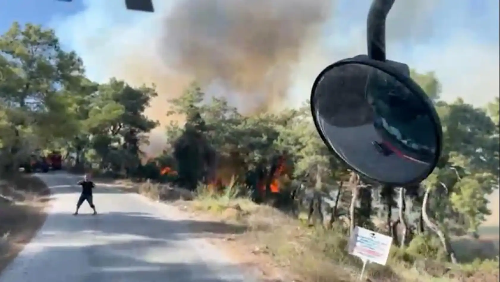 Antalya'nın Manavgat ilçesinde yangın paniği