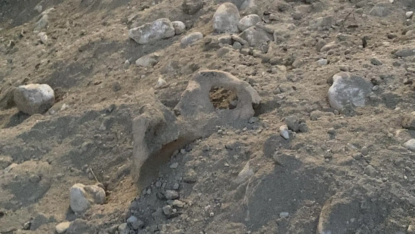 Kazı çalışması sırasında insan kemikleri bulundu