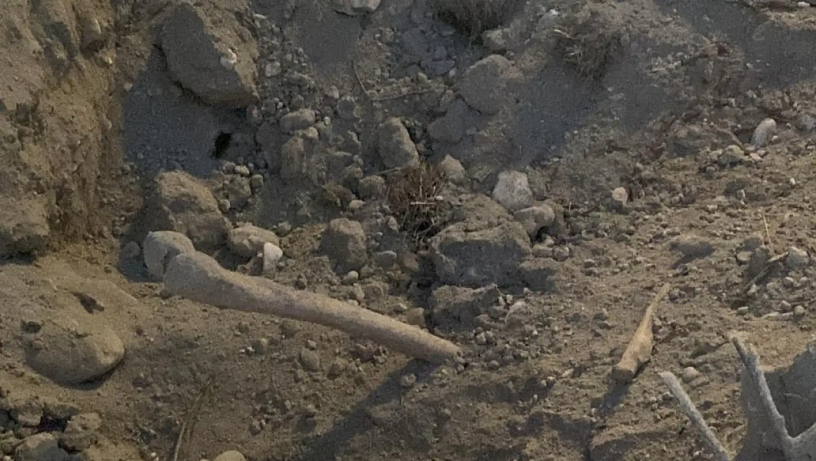 Kazı çalışması sırasında insan kemikleri bulundu